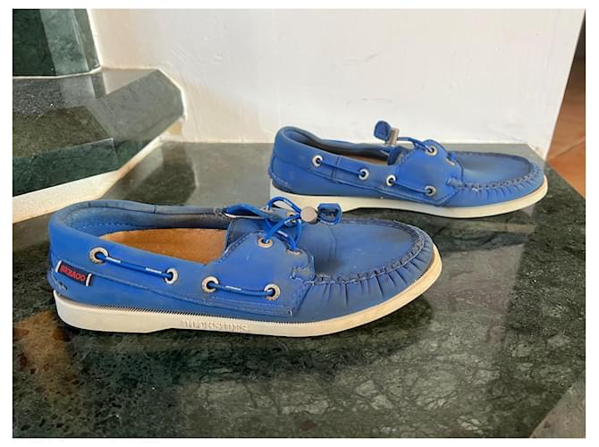 Sebago Dockside Bianco Blu Blu chiaro - vista 3