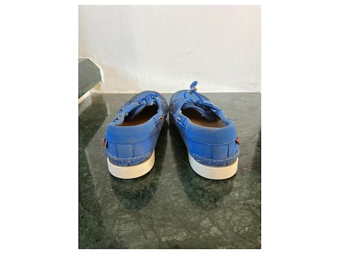 Sebago Dockside Bianco Blu Blu chiaro - vista 4