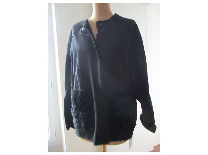 Yves Salomon abrigo de piel de oveja, taille 38. - vista 5