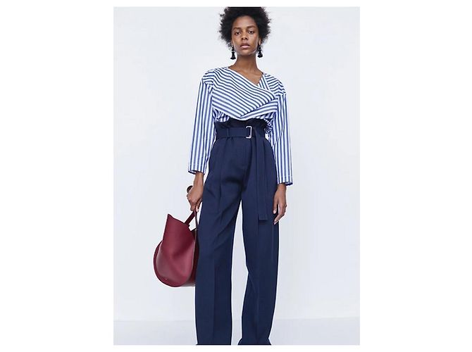 Céline Complejo turístico Celine x Philo 2016 Camisa túnica a rayas - vista 2