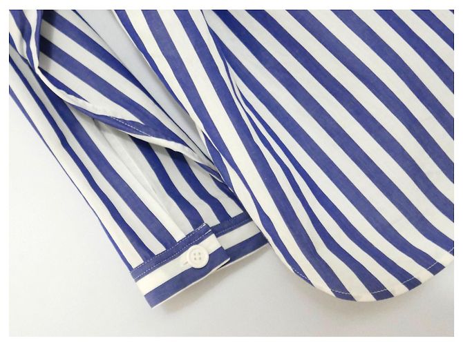 Céline Complejo turístico Celine x Philo 2016 Camisa túnica a rayas - vista 6