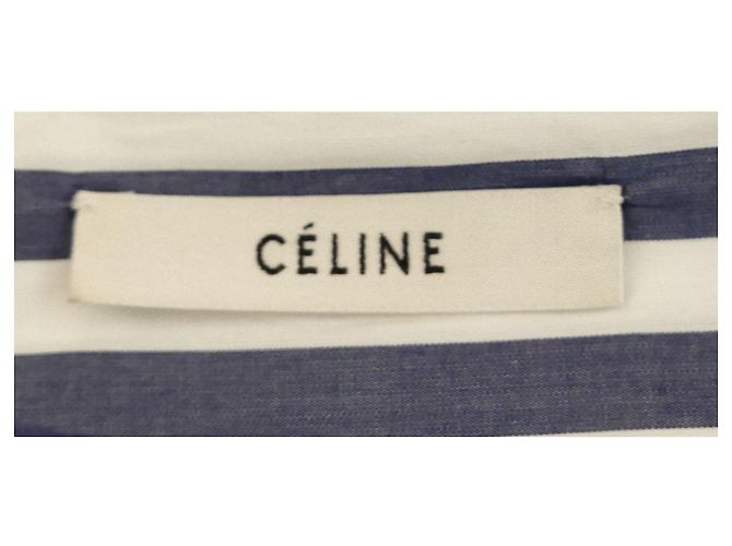 Céline Complejo turístico Celine x Philo 2016 Camisa túnica a rayas - vista 8