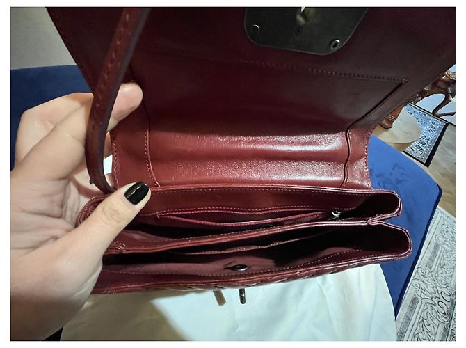 Timeless Borsa a mano Chanel Classic in pelle rossa Rosso - vista 5