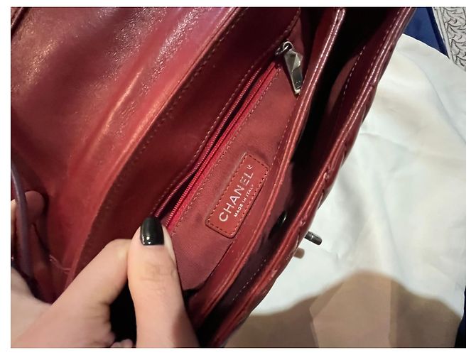 Timeless Borsa a mano Chanel Classic in pelle rossa Rosso - vista 6