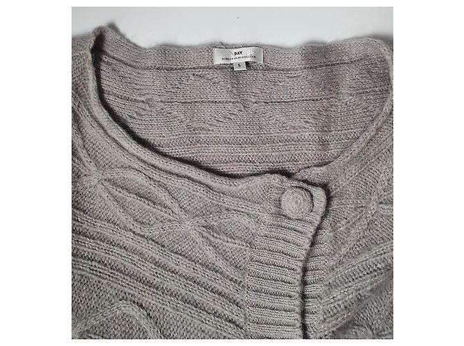 Day Birger & Mikkelsen Lange Strickjacke Grau Mohair Wolle - Ansicht 5
