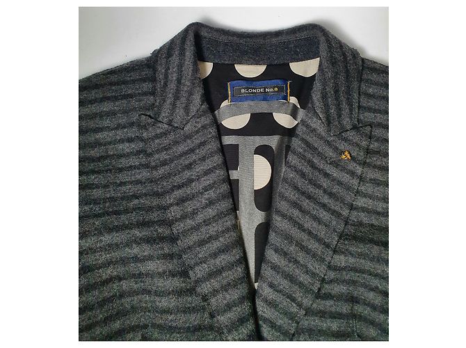 Blazer de rayas gris Blonde No.8 - vista 7