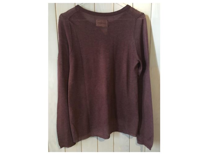 Zadig & Voltaire Pflaumenfarbener Pullover von Zadig et Voltaire Größe S Dunkelviolett - Ansicht 2