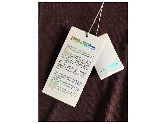 Zadig & Voltaire Pflaumenfarbener Pullover von Zadig et Voltaire Größe S Dunkelviolett - Ansicht 3