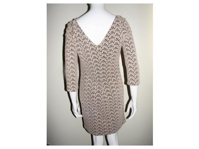 Diane Von Furstenberg DvF Sarita Acorn Guipure-Spitzenkleid Hellbraun - Ansicht 4