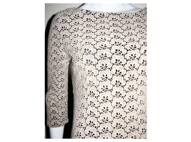 Diane Von Furstenberg DvF Sarita Acorn Guipure-Spitzenkleid Hellbraun - Ansicht 6