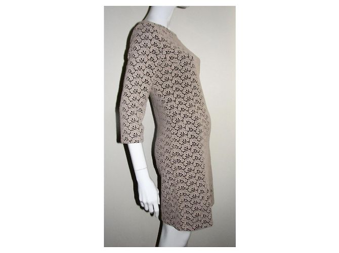 Diane Von Furstenberg DvF Sarita Acorn Guipure-Spitzenkleid Hellbraun - Ansicht 7