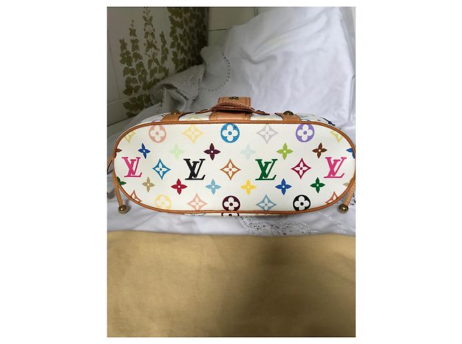 Borsa a mano Louis Vuitton Theda in pelle bianca Bianco - vista 3