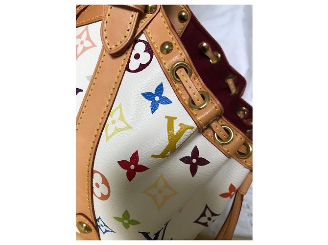 Borsa a mano Louis Vuitton Theda in pelle bianca Bianco - vista 7