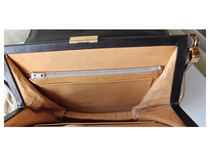 Autre Marque Sac Crocodile Vintage Doré Marron foncé - vue 8