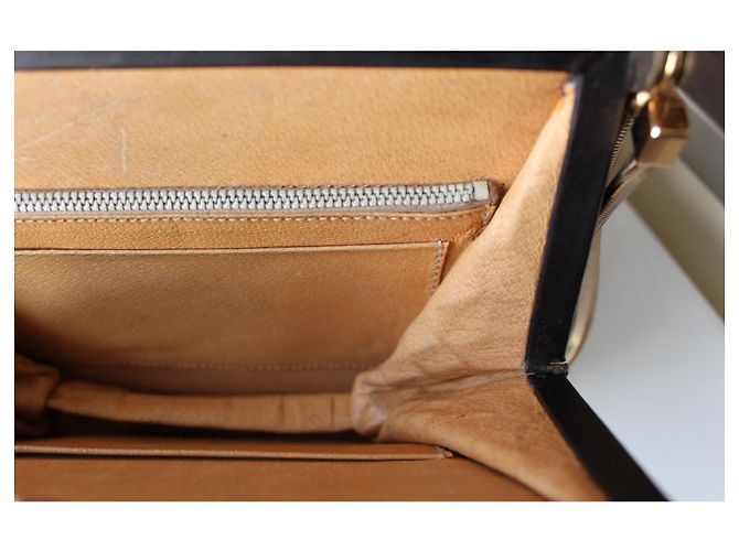 Autre Marque Sac Crocodile Vintage Doré Marron foncé - vue 9