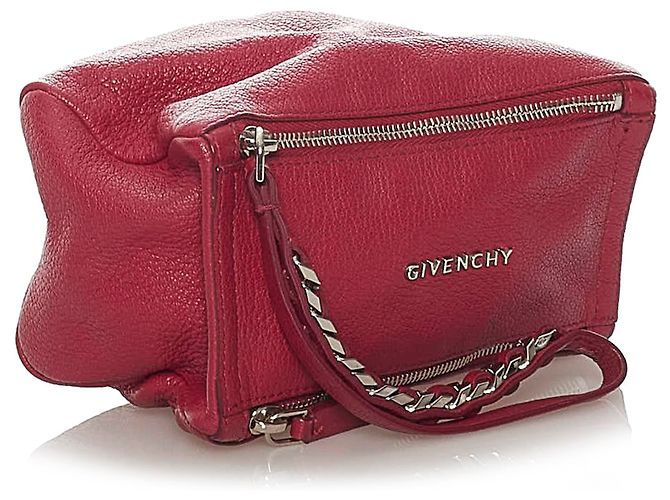Borsa a tracolla mini Pandora in pelle rossa di Givenchy - vista 2