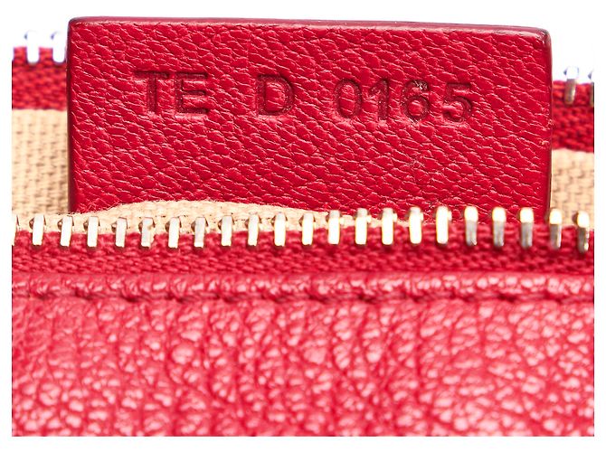 Borsa a tracolla mini Pandora in pelle rossa di Givenchy - vista 8