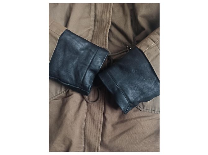 Parka Ikks Kaki con inserti in pelle Taglia L Cachi - vista 6