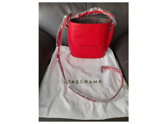 Borsa a mano Longchamp 3D in pelle rossa Rosso - vista 10