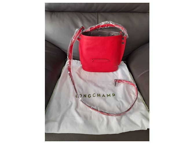 Borsa a mano Longchamp 3D in pelle rossa Rosso - vista 11