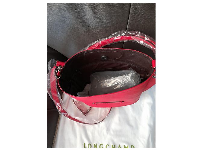 Borsa a mano Longchamp 3D in pelle rossa Rosso - vista 4