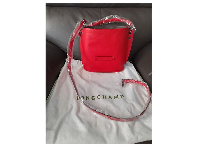 Borsa a mano Longchamp 3D in pelle rossa Rosso - vista 9