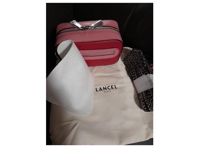 Borsa a mano Lancel Cara in pelle rosa - vista 4