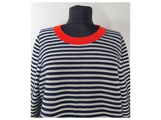 Suéter de lã Cos preto branco laranja Multicor - vista 2