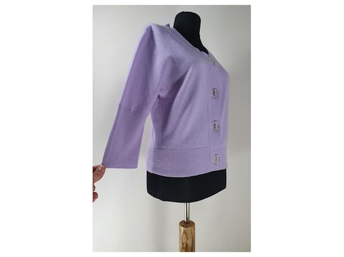 FTC Kaschmir Strickjacke Lila - Ansicht 3