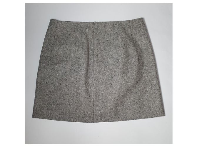 Falda Cos de lana y poliamida gris - vista 3