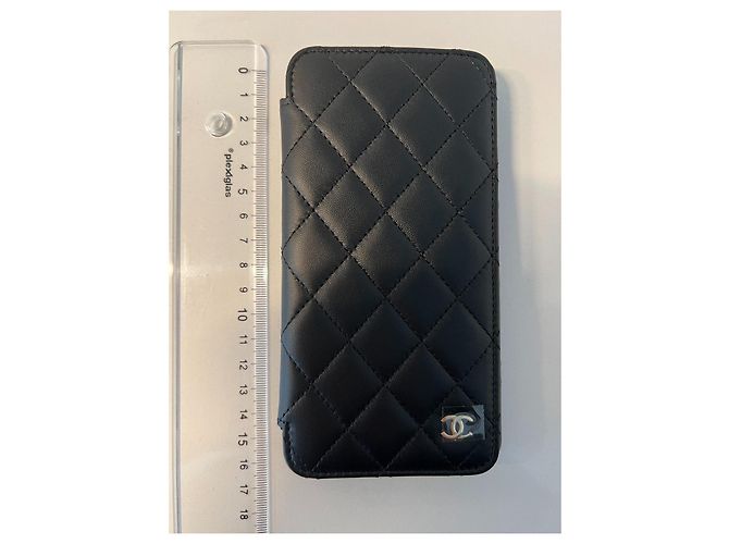 iPhone mit Chanel-Klappe 6+ Fall Schwarz Bordeaux - Ansicht 2