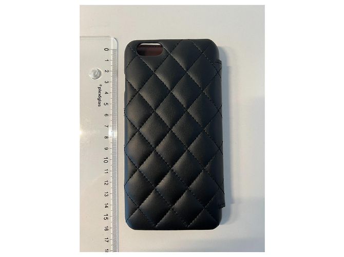 iPhone mit Chanel-Klappe 6+ Fall Schwarz Bordeaux - Ansicht 3