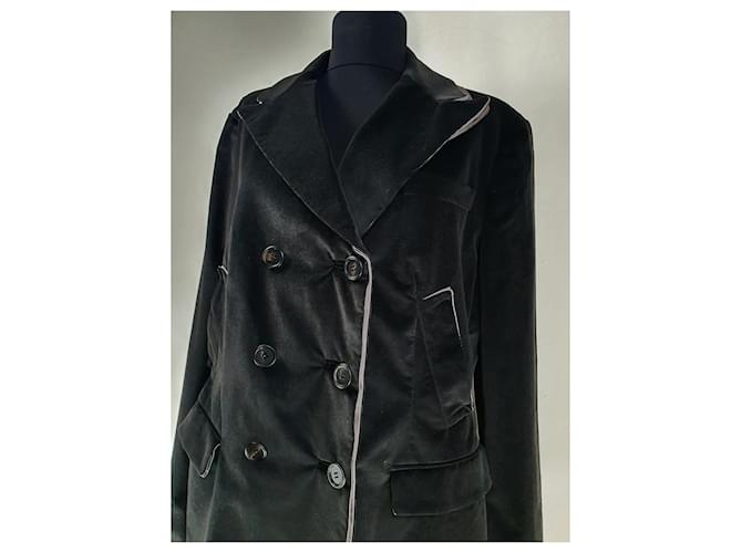 Blazer Prada Gris Oscuro Algodón y Seda Gris antracita - vista 2