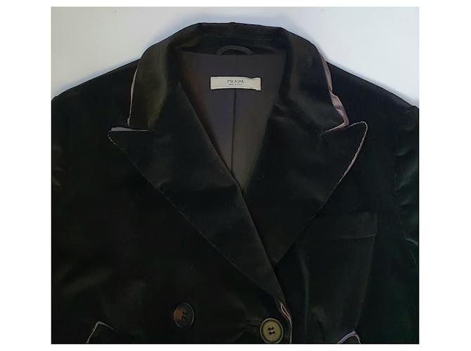 Blazer Prada Gris Oscuro Algodón y Seda Gris antracita - vista 5