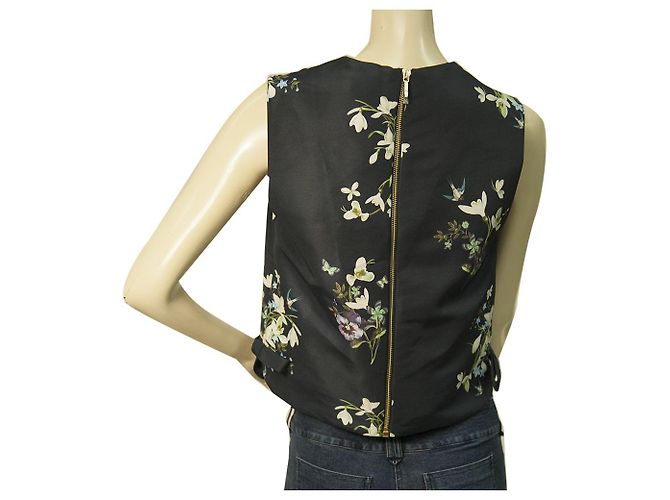 Top corto de poliéster con cremallera trasera sin mangas y estampado floral azul de Ted Baker 2 - vista 2