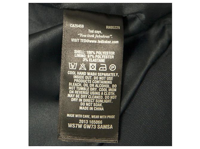 Top corto de poliéster con cremallera trasera sin mangas y estampado floral azul de Ted Baker 2 - vista 4