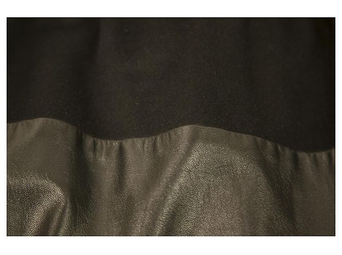 Minifalda con cintura de papel de lana de angora y piel de cordero negra Thakoon 4 Negro - vista 4