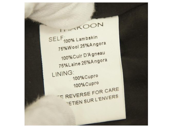 Minifalda con cintura de papel de lana de angora y piel de cordero negra Thakoon 4 Negro - vista 6
