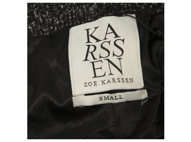 Zoe Karssen Schwarze, glitzernde, glänzende, elastische Hose, Hosengröße S - Ansicht 3