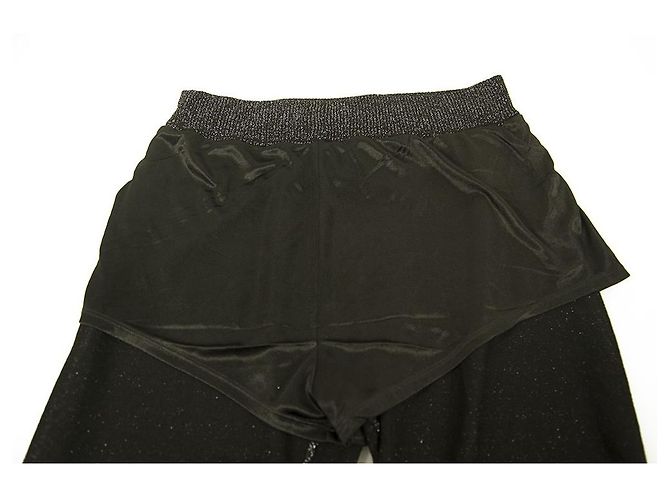 Zoe Karssen Schwarze, glitzernde, glänzende, elastische Hose, Hosengröße S - Ansicht 5