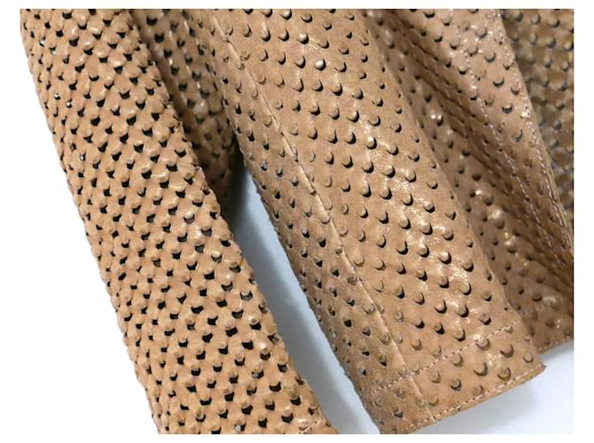 Enes Punchec Lederjacke Beige - Ansicht 2
