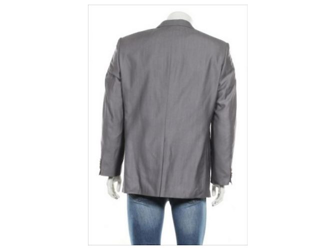 Louis Féraud NWT-Klassiker 3 Knöpfe Anzugjacke Grau - Ansicht 2