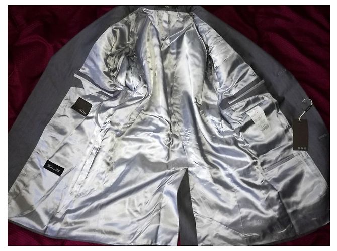 Louis Féraud NWT-Klassiker 3 Knöpfe Anzugjacke Grau - Ansicht 6