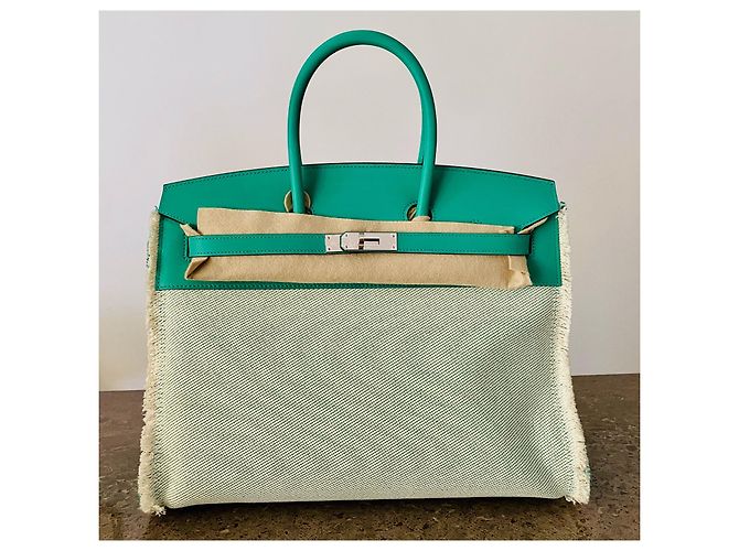 Hermès BIRKIN FRAY FRAY 35 Verde - vista 2