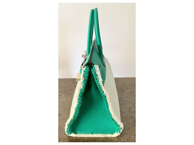 Hermès BIRKIN FRAY FRAY 35 Verde - vista 3