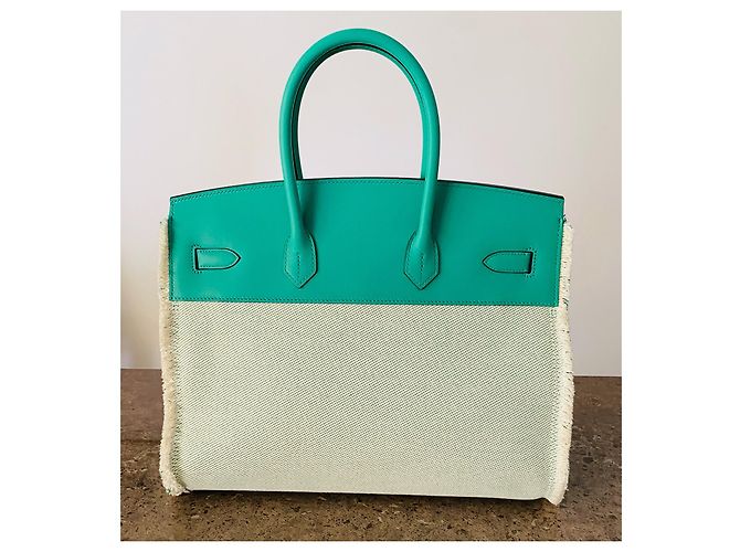 Hermès BIRKIN FRAY FRAY 35 Verde - vista 4