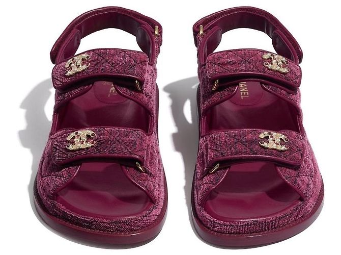 Chanel Sandalen Bordeaux - Ansicht 3