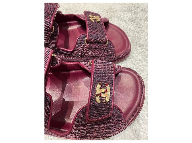 Chanel Sandalen Bordeaux - Ansicht 4
