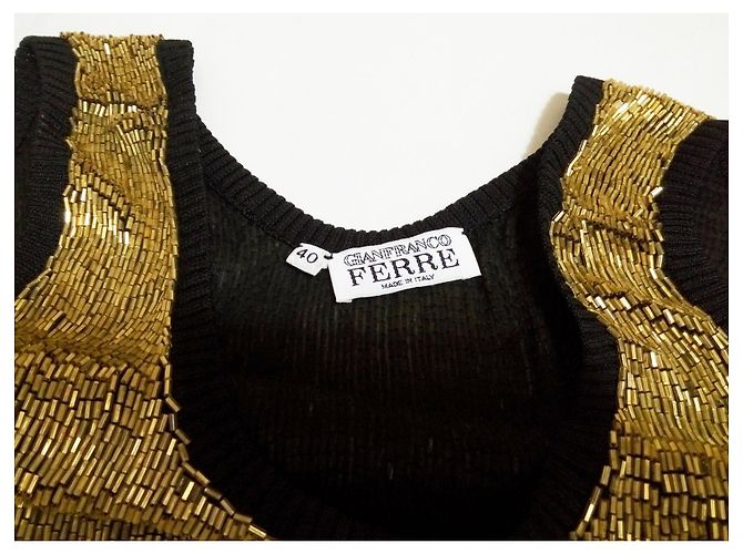 Gianfranco Ferré Camiseta sin mangas coleccionable en vidrio de Gianfranco Ferrè Negro Dorado - vista 2