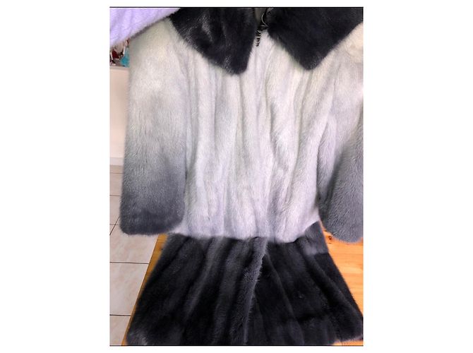 Autre Marque Cappotto in pelliccia di visone Ernest Eden London Blu navy - vista 4